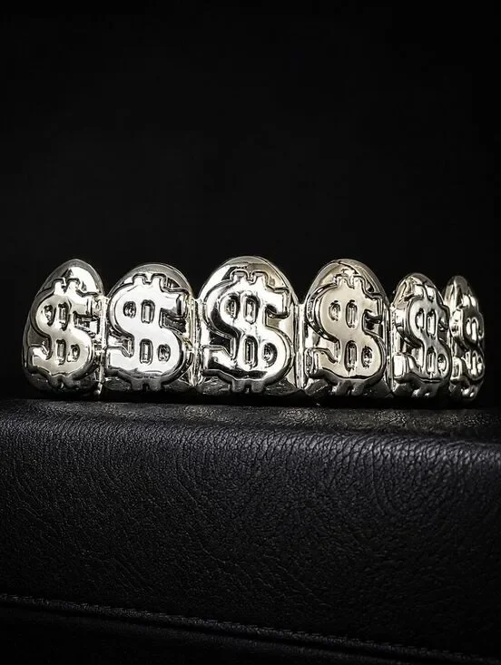Silver Money Grillz