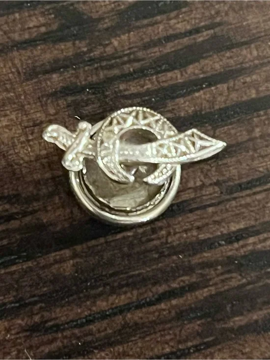 10K Gold Shriners Masonic Emblem Pin Vintage Fraternal Jewelry Crescent Scimitar