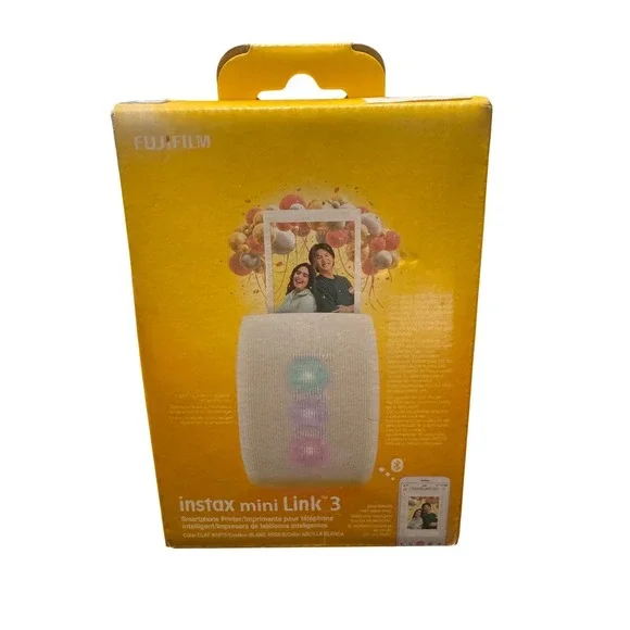 Fujifilm Instax Mini Link 3 Smartphone Printer Clay White  Bluetooth New
