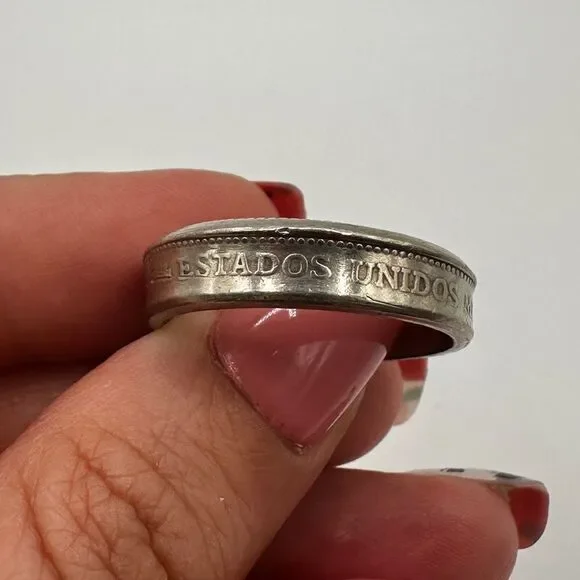 One-of-a-kind, Men's size 12-12.25, Artisan coin wedding band/fashion ring!‎