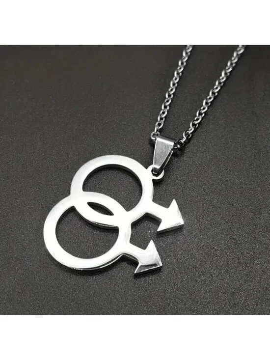 🌈 Pendant--2 Men Symbol Stainless Steel