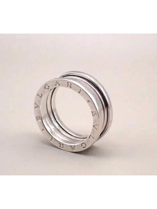 Bvlgari Logo Ring White Gold #