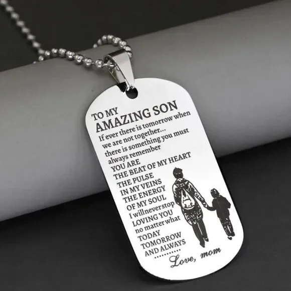 3for$20 Men Slogan Graphic Geometric Pendant Necklace