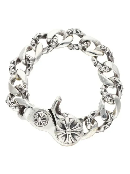 Chrome Hearts Fncy Chn Lnk Fancy Link Clip Vintage Silver Bracelet