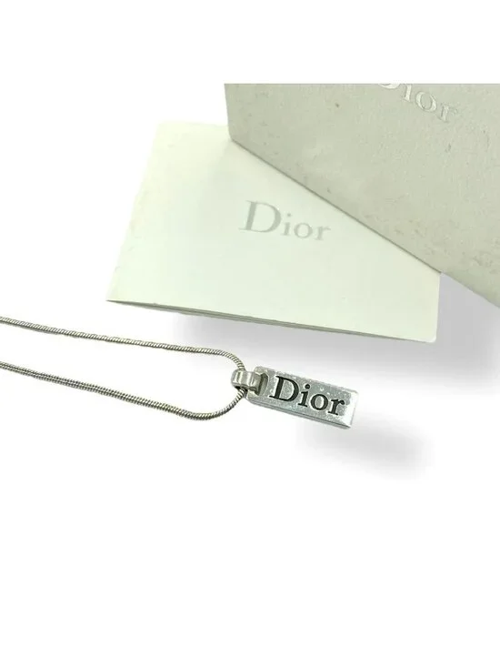 Dior Necklace Logo Silver