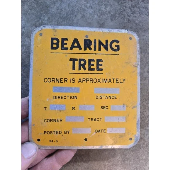 Vintage Bearing Tree Metal Sign Usfs United States Forest Service #2
