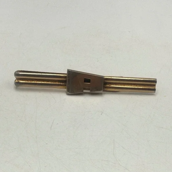 Vintage Swank Initial A Tie Clip Gold Tone Silver Tone Two Tone Men Accessory