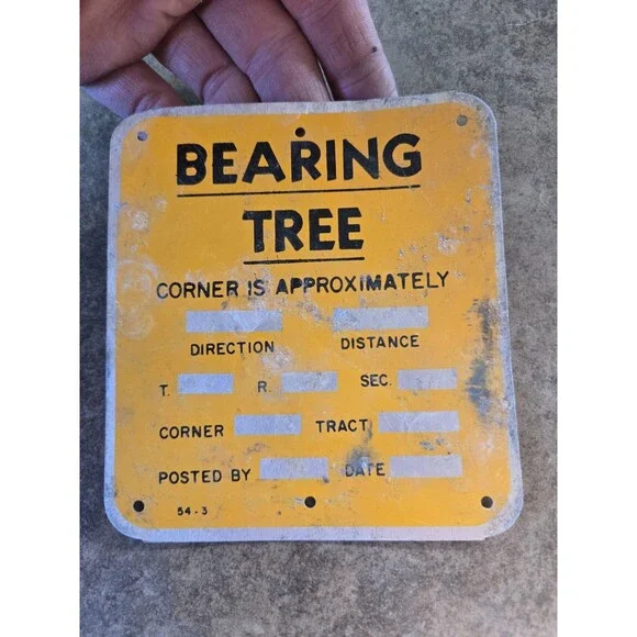 Vintage Bearing Tree Metal Sign Usfs United States Forest Service #7
