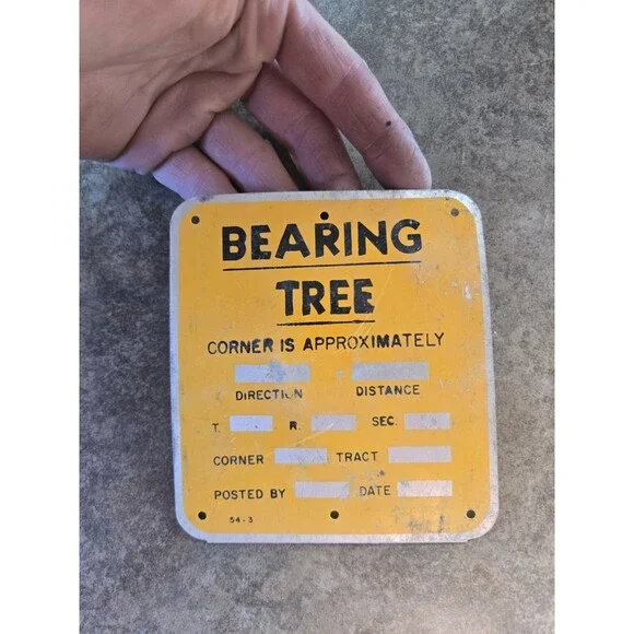 Vintage Bearing Tree Metal Sign Usfs United States Forest Service #6