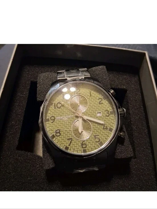 MENS CHASE DURER BLACK IP WITH GREEN CARBON FIBER DIAL NEW IN BOX 48MM