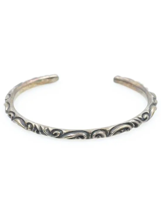 Chrome Hearts Bangle Scroll Bracelet Silver