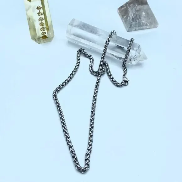 20 Inch Stainless Steel Wheat Chain With Lobster Claw Clasp, Unisex