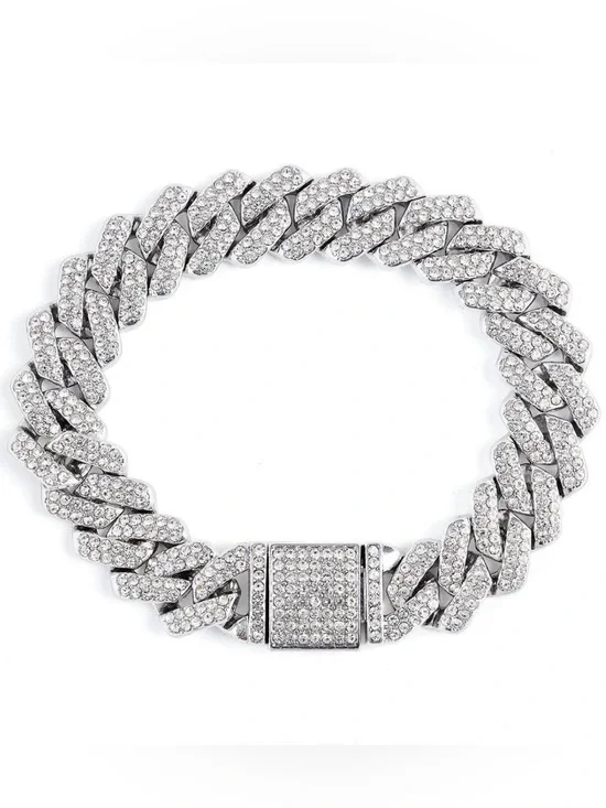 Invicta Elements Men's Ultra Iced Out Cuban Chain Bracelet