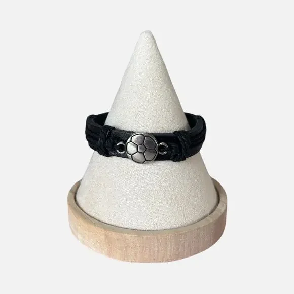Pu Leather Soccer Men Bracelets