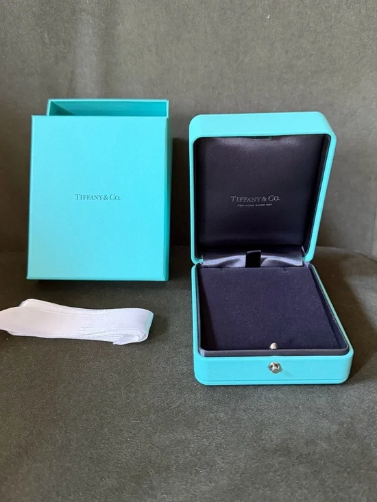 Tiffany & Co. Necklace Leather Gift Box with ribbon