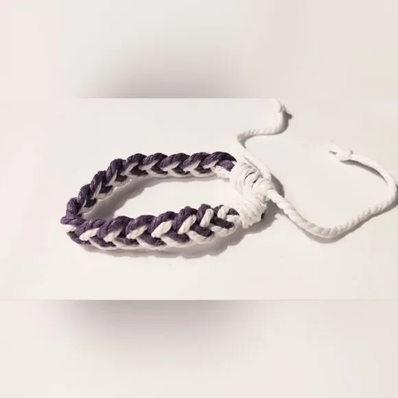 Braided bracelet men's purple new d27‎