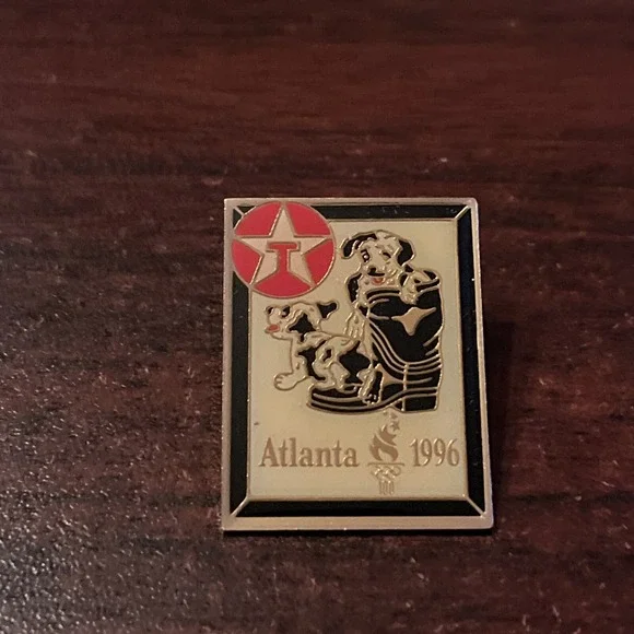 Vintage 1996 Atlanta Olympics Texaco Dalmatian Puppies March Design Lapel‎ Pin