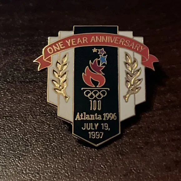 1996 Atlanta Olympics One‎ Year Anniversary Lapel Hat Pin