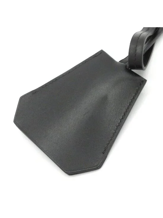 Hermes Necklace Clochette Leather Black