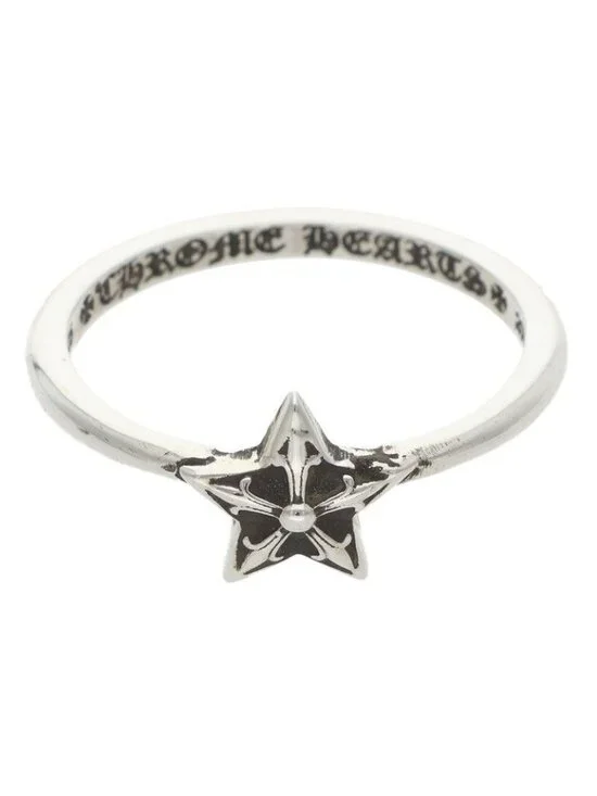 Chrome Hearts Bubblgm Star Bubblegum Silver Ring