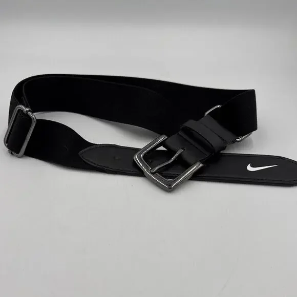 Nike Youth Baseball Belt Black Adjustable Softball Elastic Uniform Kids One Size