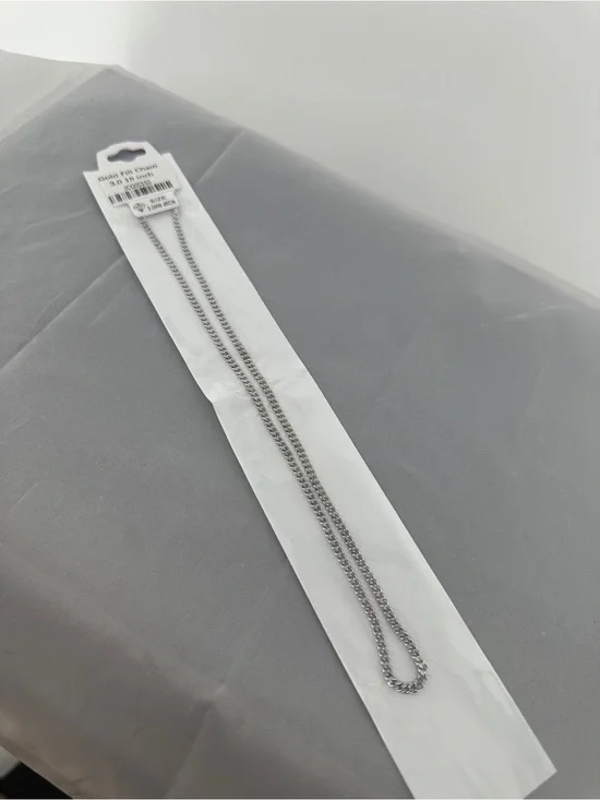 New white gold fill chain necklace