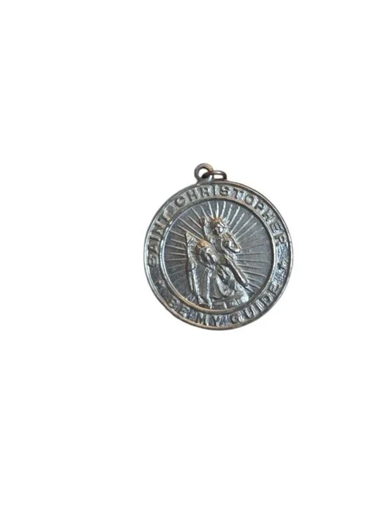 Vintage Silver-toned Metal Saint Christopher 