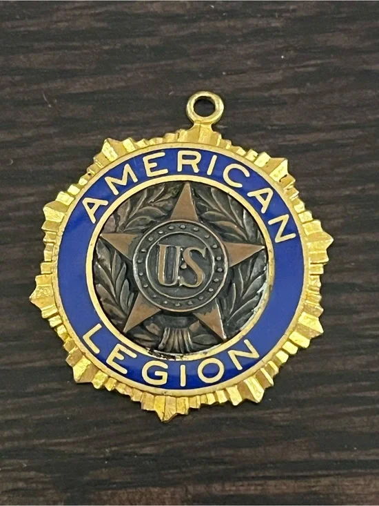 Vintage American Legion Past Commander Medal Bastian Bros Pat 1919