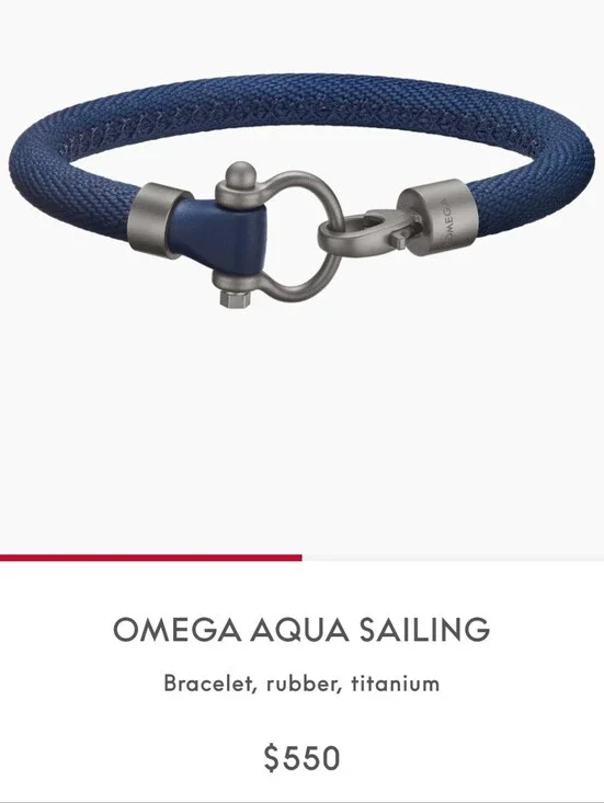 omega aqua sailing bracelet titanium men