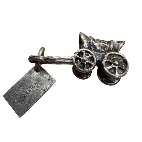 Vintage Bell Trading Post Sterling Silver Calico Covered Wagon Charm 2.5g
