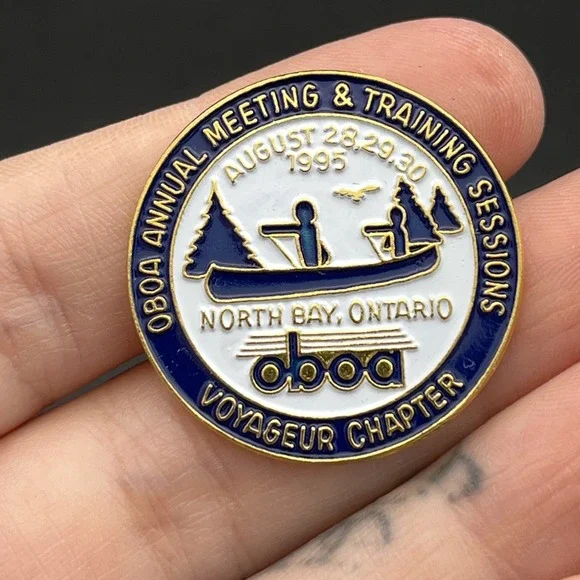 Ontario Building Officials Association Canada Voyageur‎ Chapter Lapel Hat Pin