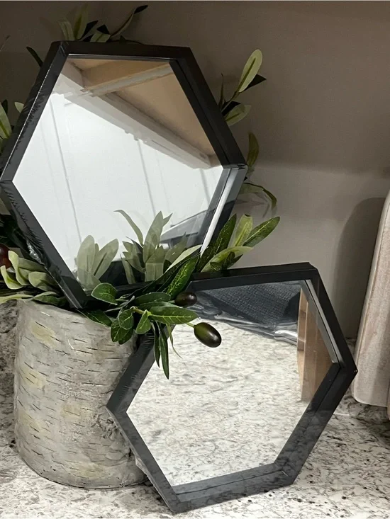 Hexagon Mirror Set (Black) 🪞🆕🪞