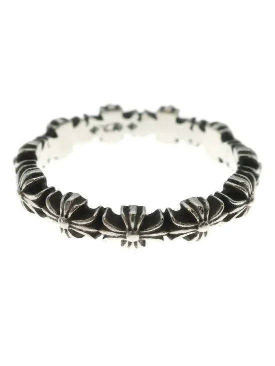 Chrome Hearts Cross Band Ring Silver