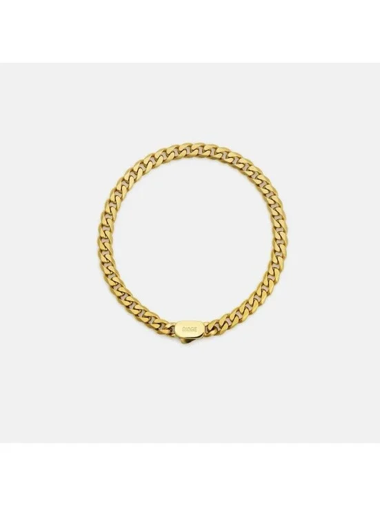 Ridge 6mm 18K Gold Over Stainless Curb Bracelet 8.5” Men’s Secure Clasp Classic