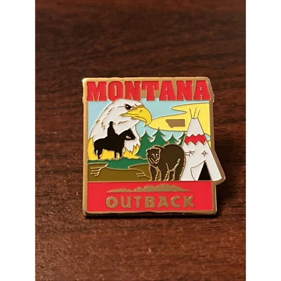 Outback Steakhouse‎ 50 States Montana Lapel Hat Pin