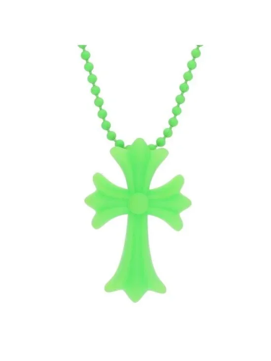 Chrome Hearts Rubber CH Crs Sml Small CH Cross Fno Limited Silicone Necklace
