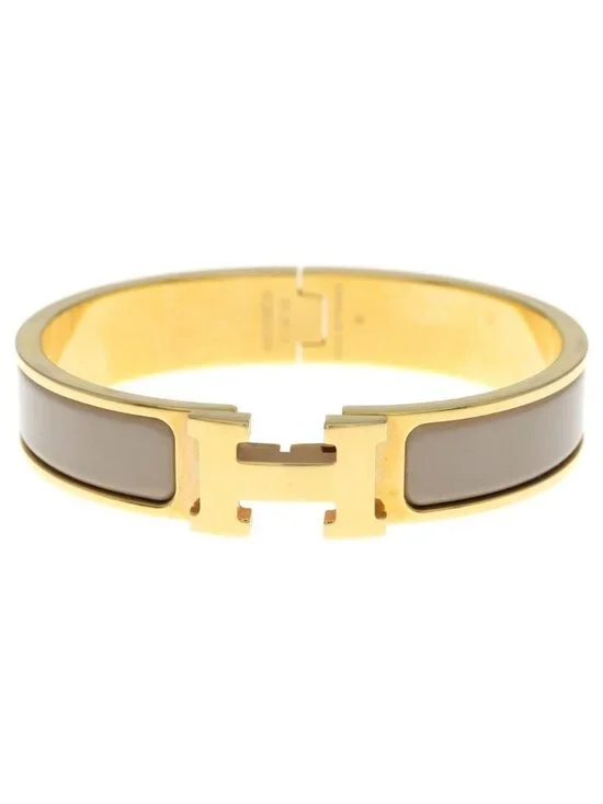 Hermes Clic H Bracelet Gold Beige