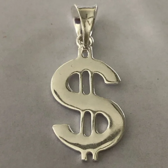 $ pendant 925 sterling silver Unisex