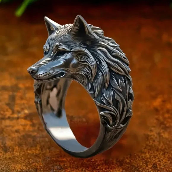 🔥Last One🔥Vintage Wolf's Head Ring