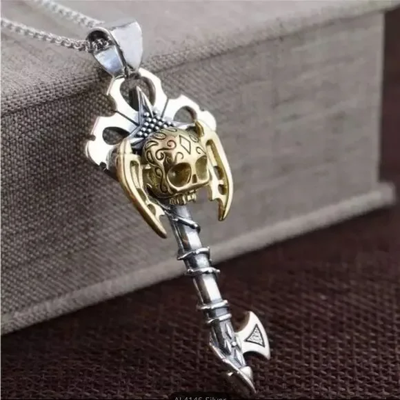 MENS GOTHIC SKULL PENDANT‎
