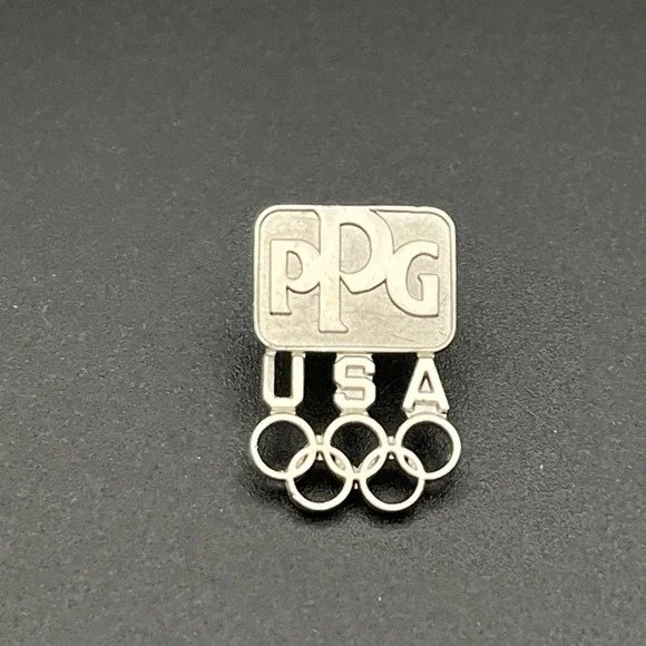 Vintage Olympic Games PPG Team USA Sponsor Lapel Hat Pin‎
