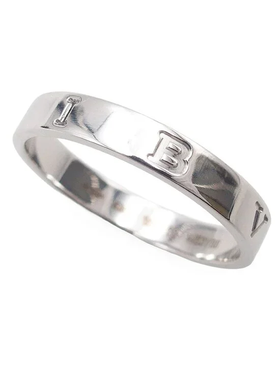 Bvlgari White Gold 18K B.Zero1 Essential Band 63 Ring