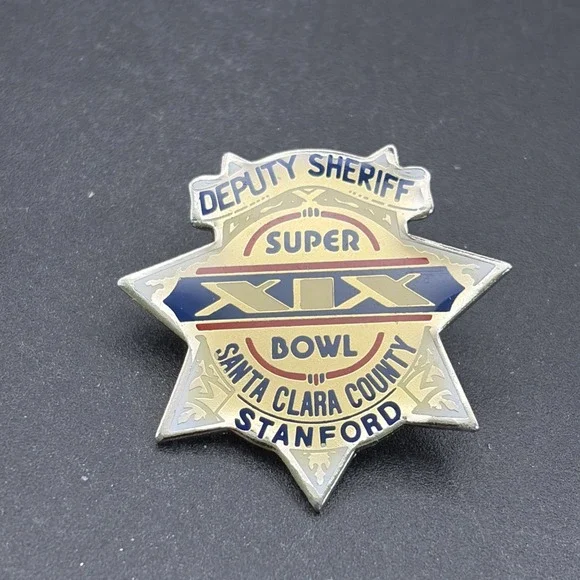 Super Bowl XIX‎ NFL Football Santa Clara County Sheriff Stanford Lapel Hat Pin
