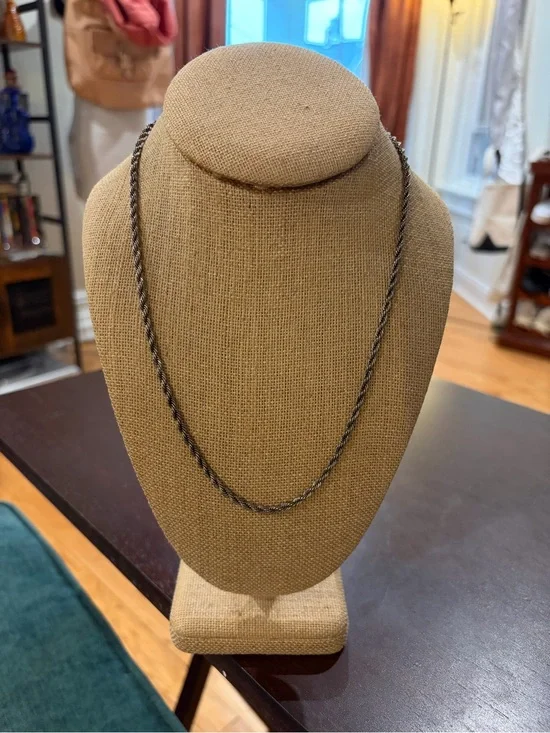Sterling Silver Plated Rope Necklace