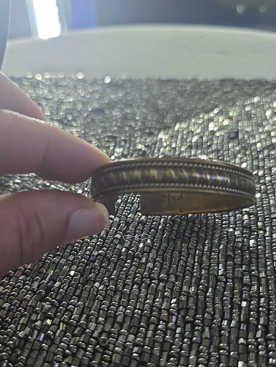 Vintage Gold-Tone Men's Braided Edge Cuff