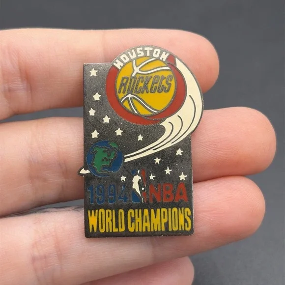 NBA Basketball Houston Rockets 1994‎ World Champions Lapel Hat Pin
