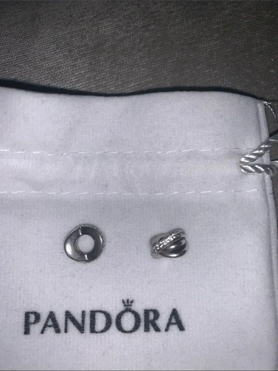 Pandora Silver Interchangeable Twisted Spacer and Round Spacer Charms