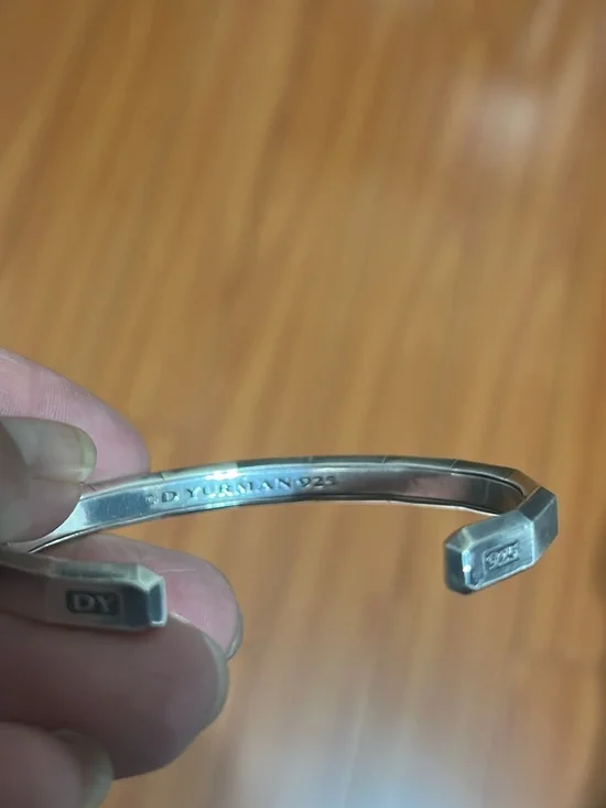 David Yurman Sterling Silver Open Cuff Bracelet - Silver