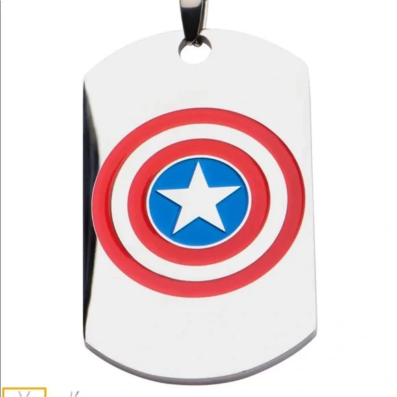 Stainless Steel Captain America  Necklace