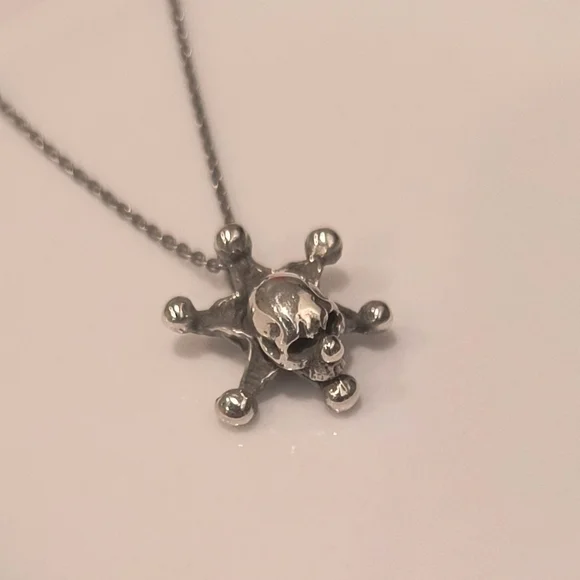 2 Abnormal Sides Joker Skull Unisex Necklace